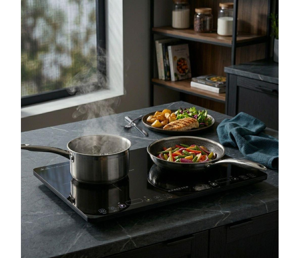 Kohersen Kuchenka indukcyjna Black Matt Double - 1600181 - zdjęcie 7
